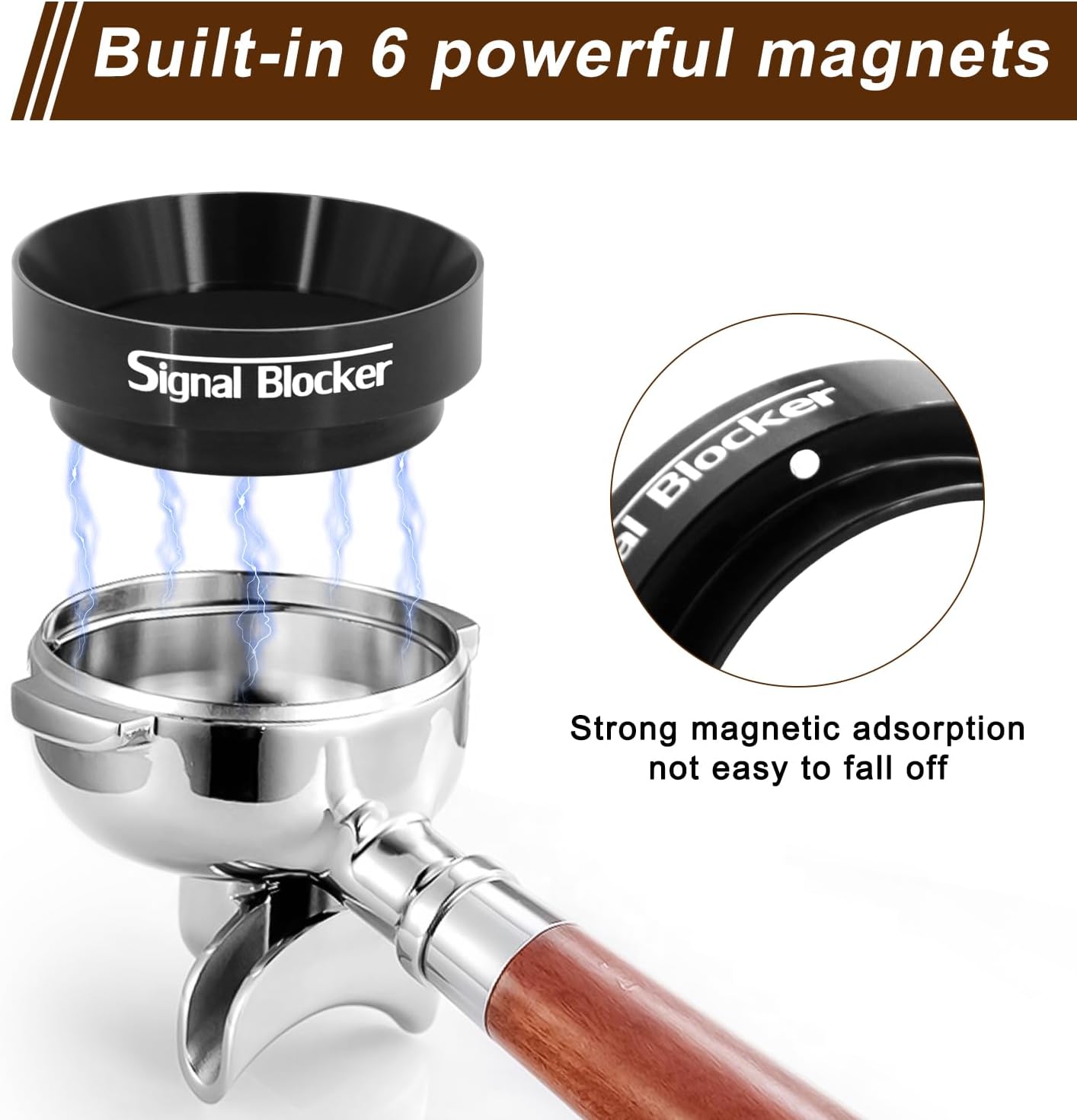 51mm Espresso Dosing Funnel & 51mm Puck Screen for Breville: Magnetic Coffee Dosing Ring Aluminium Metal - Reusable 1.7mm Thickness 150μm Puck Screen 316 Stainless Steel | Fits 51mm Portafilter