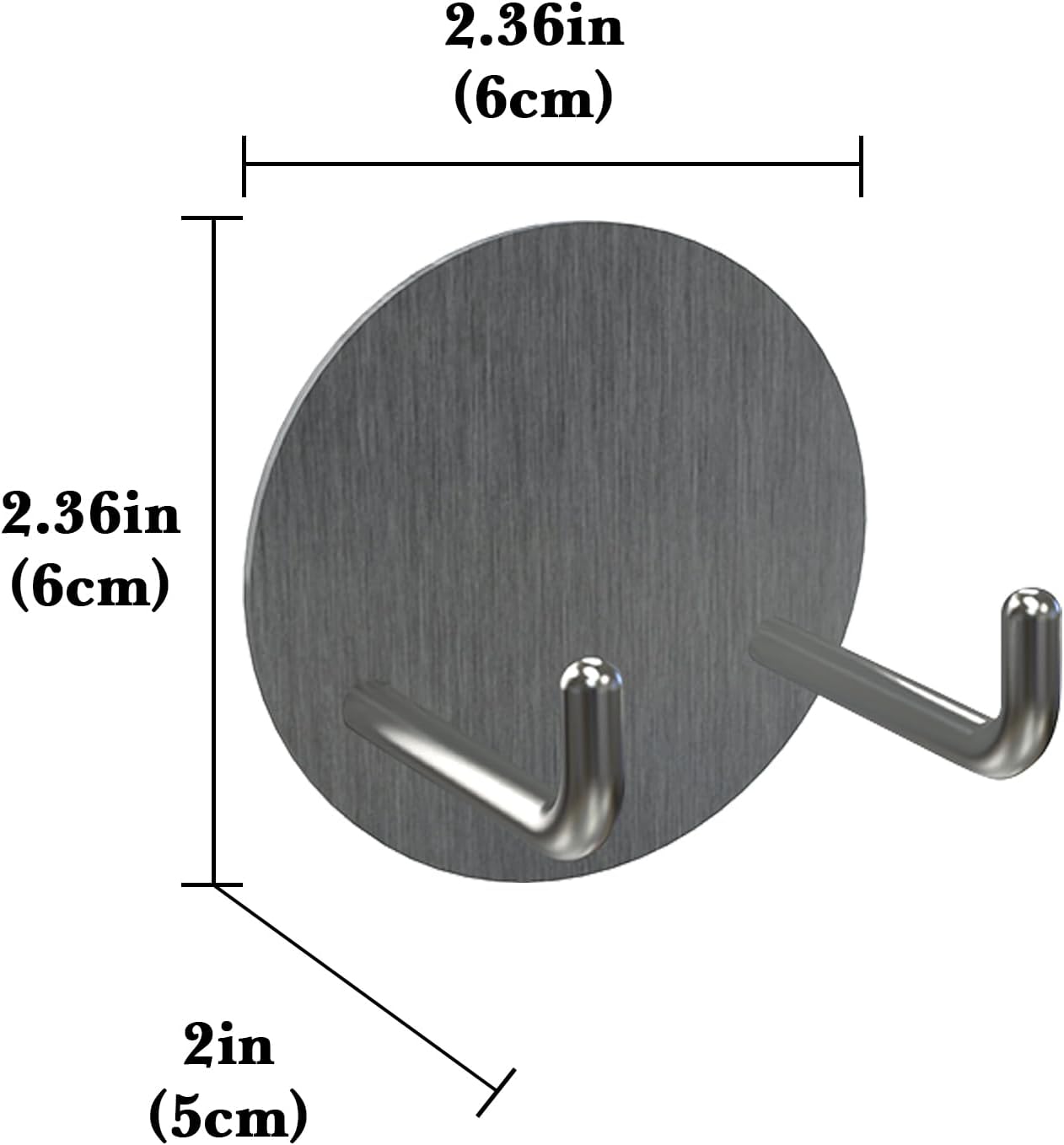 2 Pack Stainless Steel Espresso Portafilter Rack, Wall Mount Coffee Portafilter Holder for 51mm 53mm 58mm Portafilters (Silver)