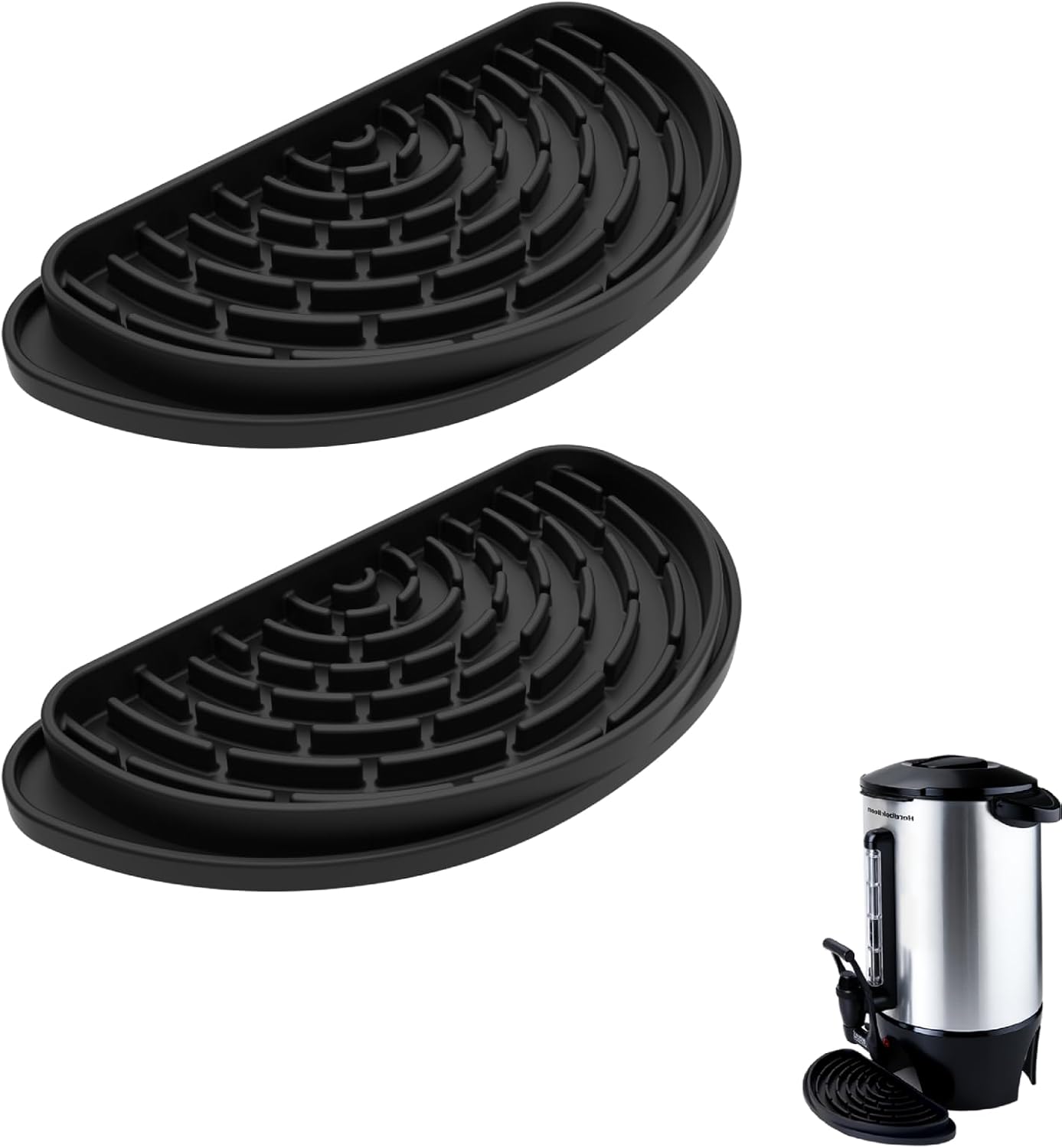 2 Pack Coffee Drip Tray for Hamilton Beach 45 Cup Coffee Beverage Dispenser, Silicone Drip Pan for Drink Dispenser