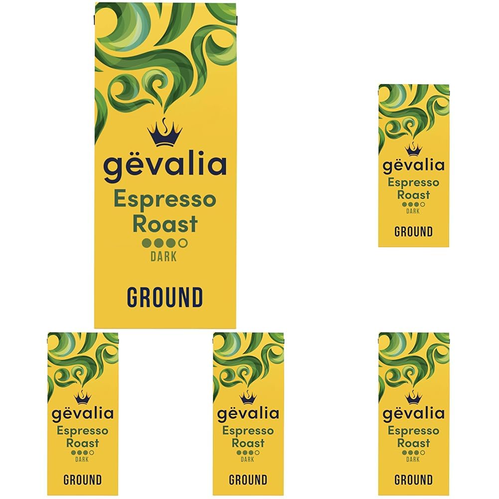 Gevalia Espresso Dark Roast Ground Coffee (12 oz Bag) (Pack of 5)