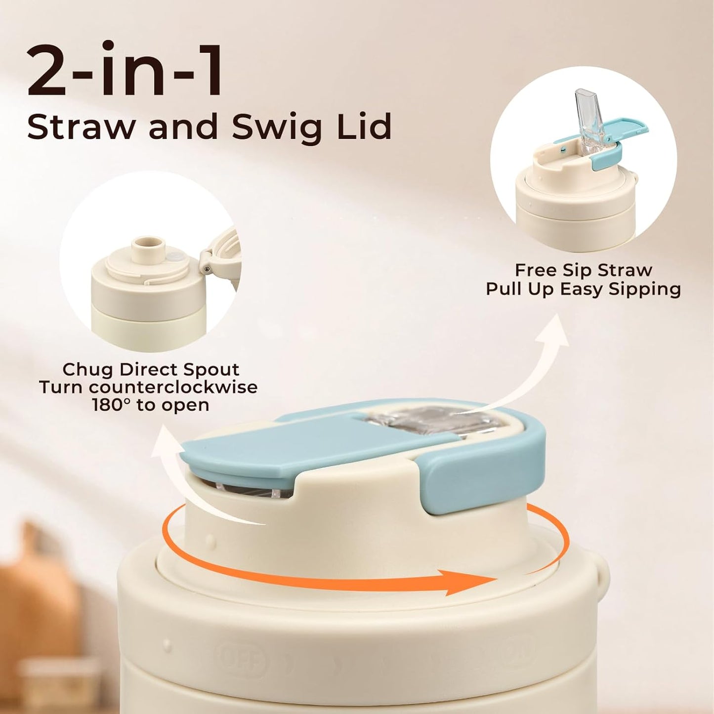 2 Pack 49oz Thermal Coffee Carafe and 15oz Insulated Water Bottle, Stainless Steel Vacuum Thermal Carafes and Water Bottle for Keeping Coffee, Tea, Water - Keep 12 Hours Hot, 24 Hours Cold