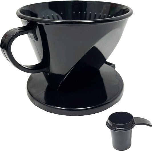 GoldTone #2 Cone Style Pour Over Coffee Dripper, Portable Pour Over Coffee Filter BPA-Free (1-6 Cups) And Scoop