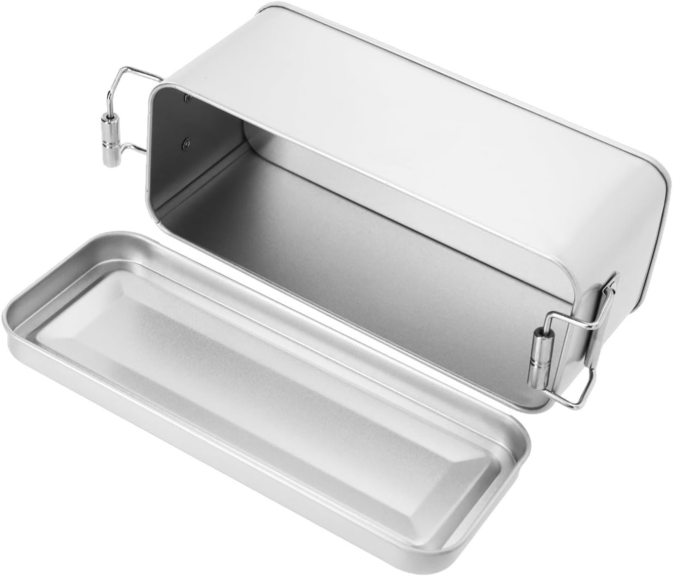 Metal Tin Box, Tinplate Metal Storage Tins Tea Container Rectangular Cookie Box With Lids For Storaging Cookies Snowflake Pastries Tea(S)