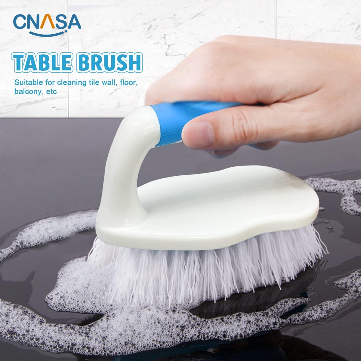 6 Pack Household Deep Cleaning Set - Kitchen, Bathroom & Floor Cleaning Brushes, Includes Scrub, Dish, Bottle, Grout, Crevice & Shoe Brushes