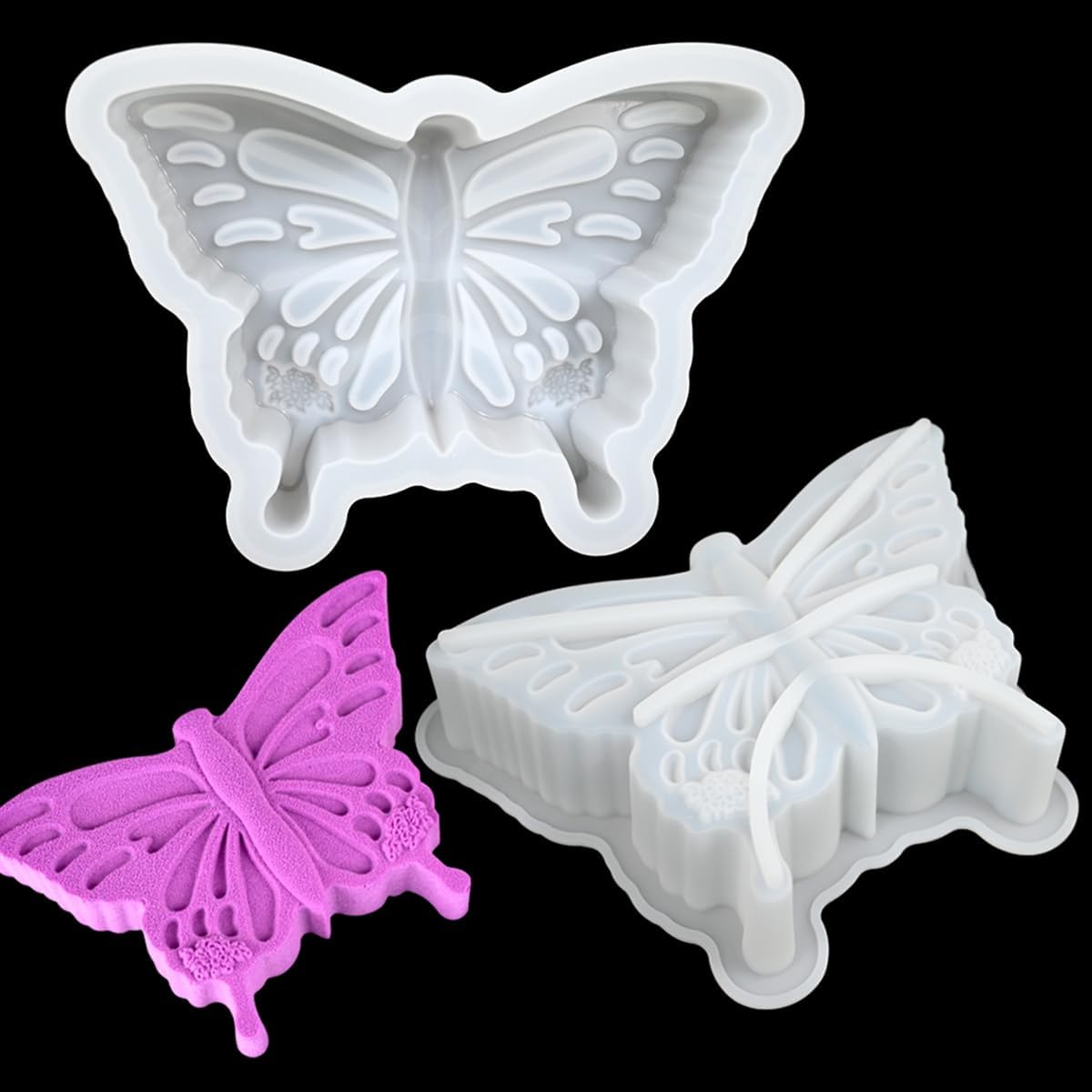 mostsom Butterfly Mousse Cake Silicone Mold DIY French Pastry Dessert Jelly Soap Flip Sugar Baking Tool Accessories (C_ Butterfly)