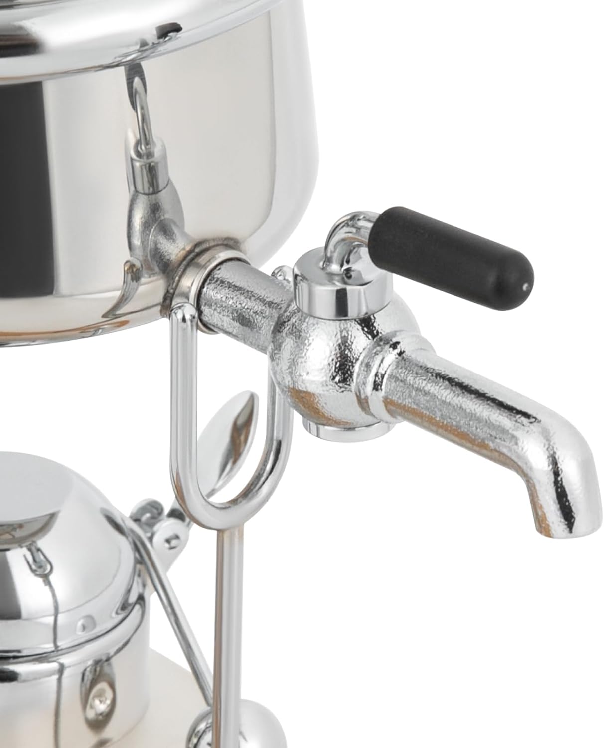 Balance Siphon Coffee Maker, Coffee Brewer Vintage Coffee Maker with Alcohol Burner Bottle and Measuring Cup Spoon, 400ml Gravity Coffee Maker for Personal Kitchens Coffee Shops (Silver)