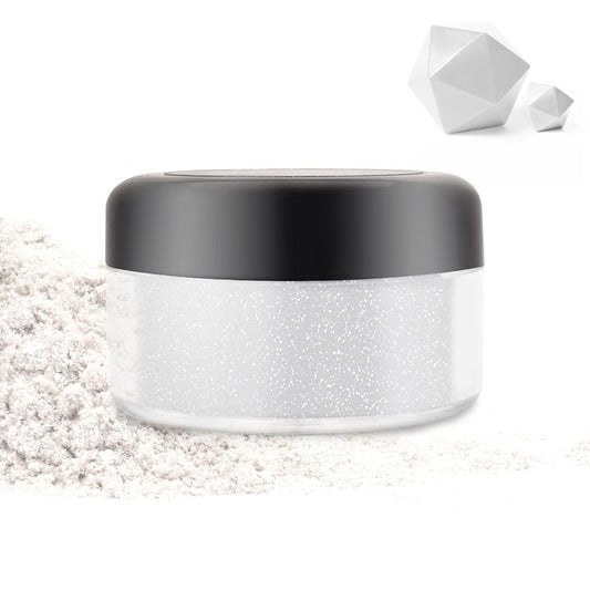 Edible Glitter - 10g Luster Dust Edible Food Grade Coloring Glitter for Cake Decorating, Baking, Drinks - Shimmer Dust Powder, Metallic Color Dusting Powder for Icing, Fondant, Candy, Cookie (White)