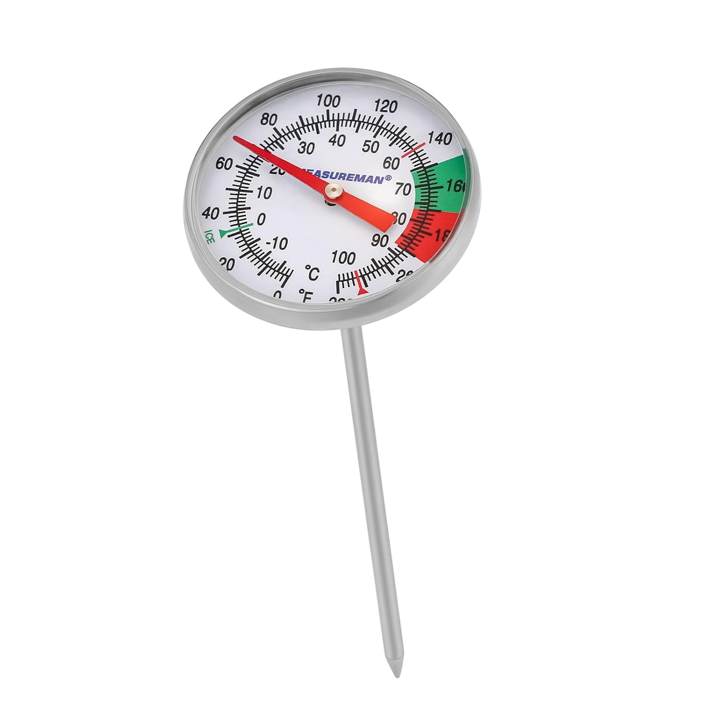 MEASUREMAN Instand Read 2” Dial 0~220℉/℃，Milk Thermometer，Milk Foam，Coffee Drinks Thermometer（2Pack）