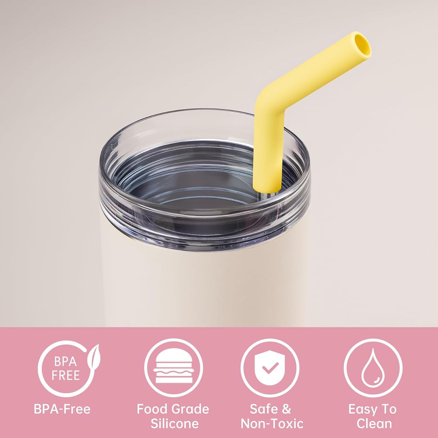 Tomorotec 6-Pack Reusable Stainless-Steel Straws with Silicone Tips, 3 Sizes Compatible with Stanley Tumblers 40OZ 30OZ 20OZ 14OZ, Dishwasher Safe, Includes 2 Cleaning Brushes (Candy Land)