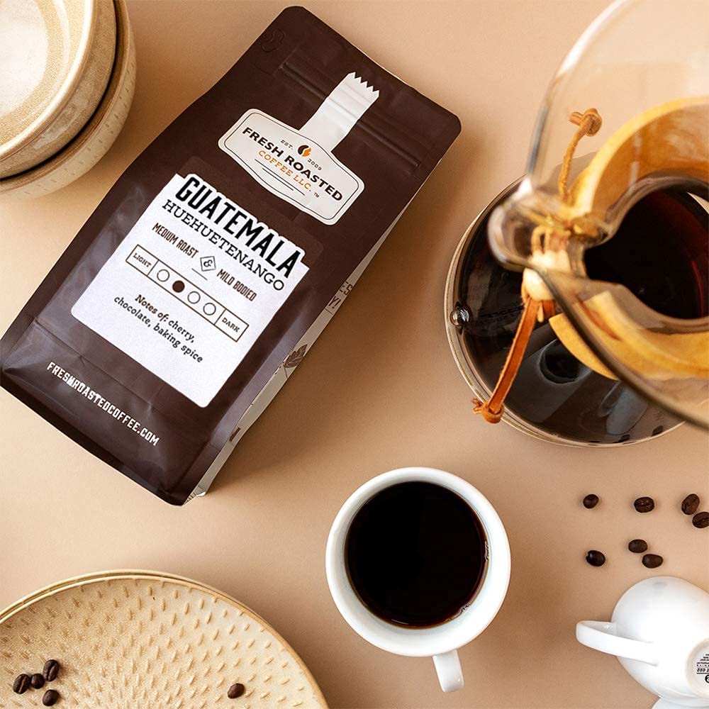 Fresh Roasted Coffee, Guatemala Huehuetenango | 12 oz | Single Origin | Medium Roast | Kosher | Ground
