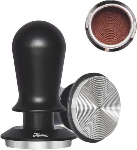 58.35mm Espresso Tamper, 3 Spring Loaded Tamper, Espresso press tool with Ripple Base, Self Leveling Tamper for Barista, Compatible with 58mm Breville, Gaggia Bottomless Portafilter