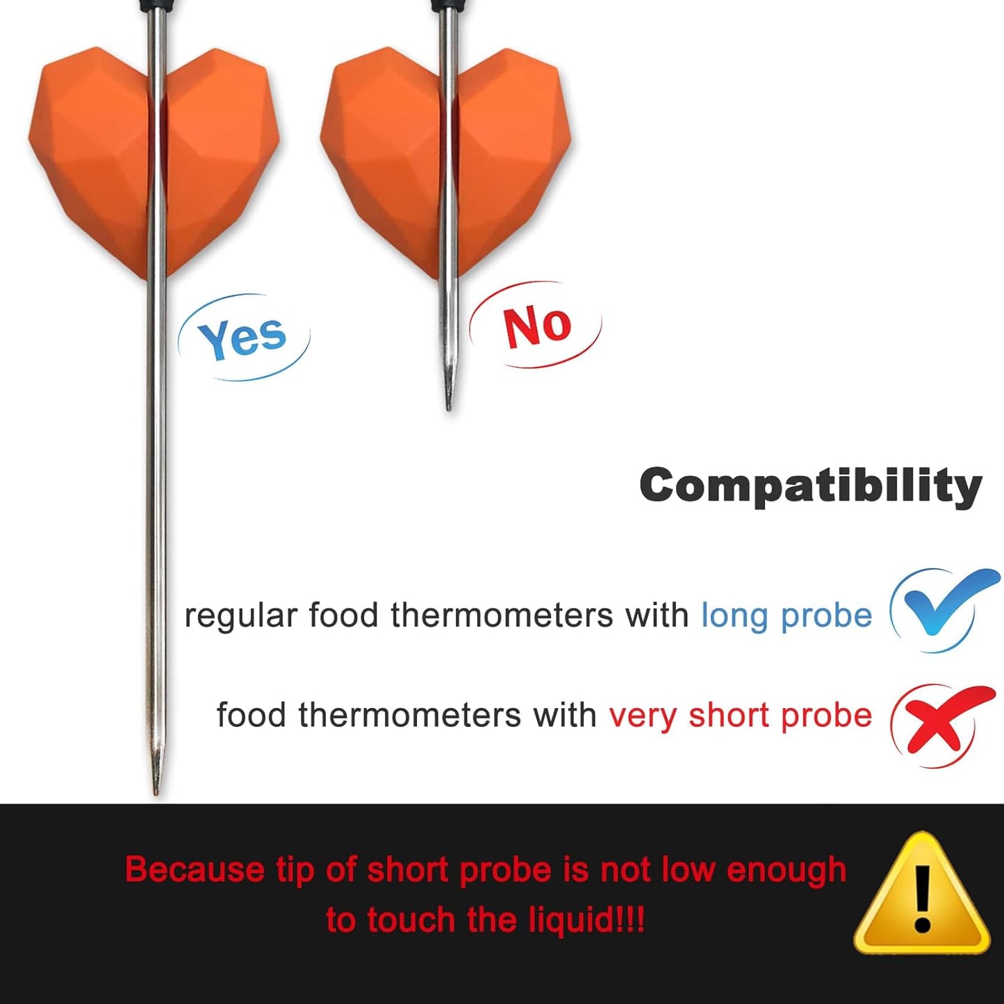2Pcs Silicone Non-Scratch Pot Clip, Candy Thermometer Pot Clip for Candy Making, Hand-Free Holder to Measure Temperature of Candy, Oil, Milk, Chocolate, Candle, Deep Fryer and Cooking Melting Pot