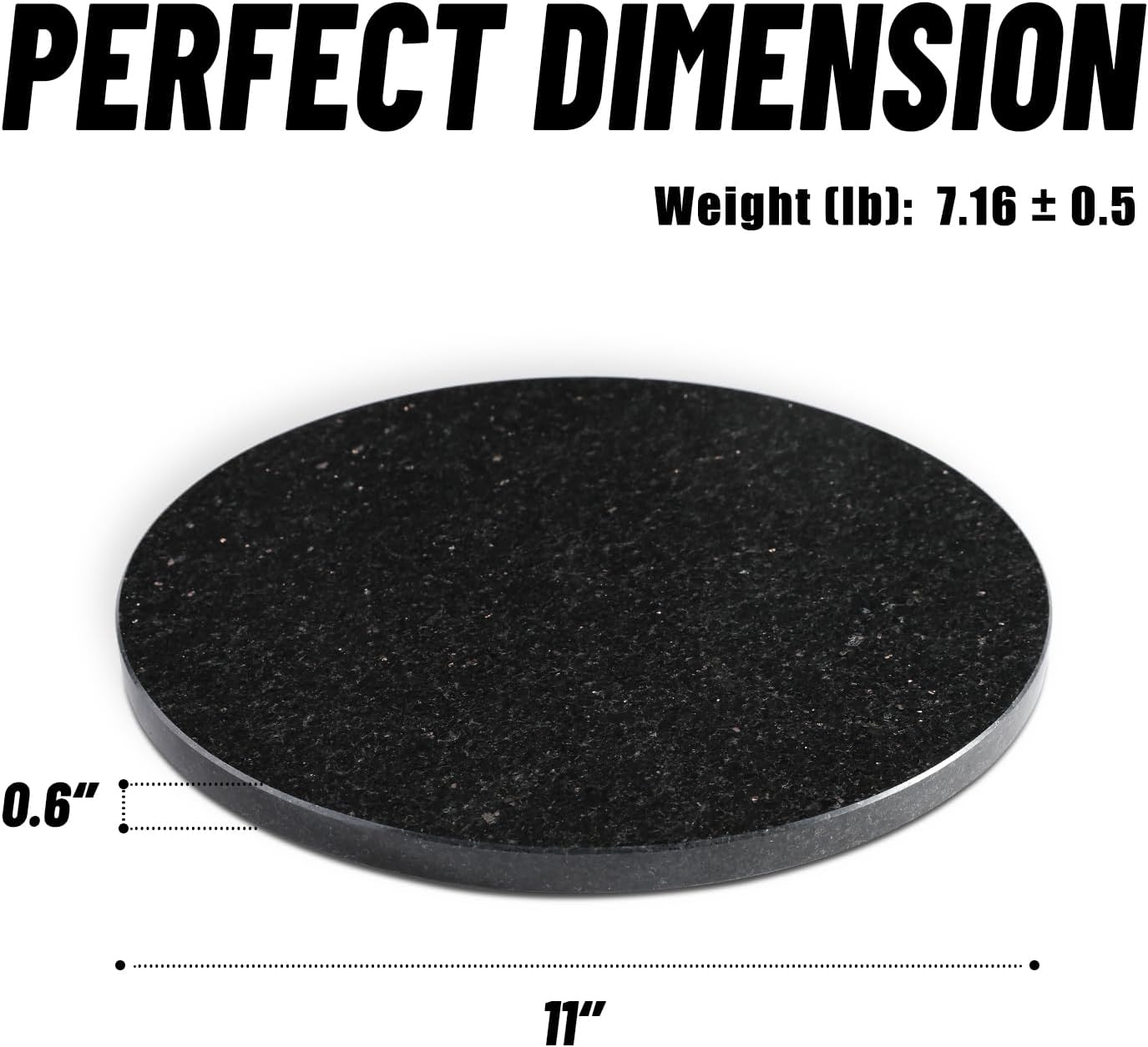 Koville Indian Natural Marble Cutting Board for Kitchen, 11inch Round Hand Crafted Marble Slab for Cheese, Charcuterie, Pastry Board - Wedding Gift, House Warming Gift(Black Galaxy)