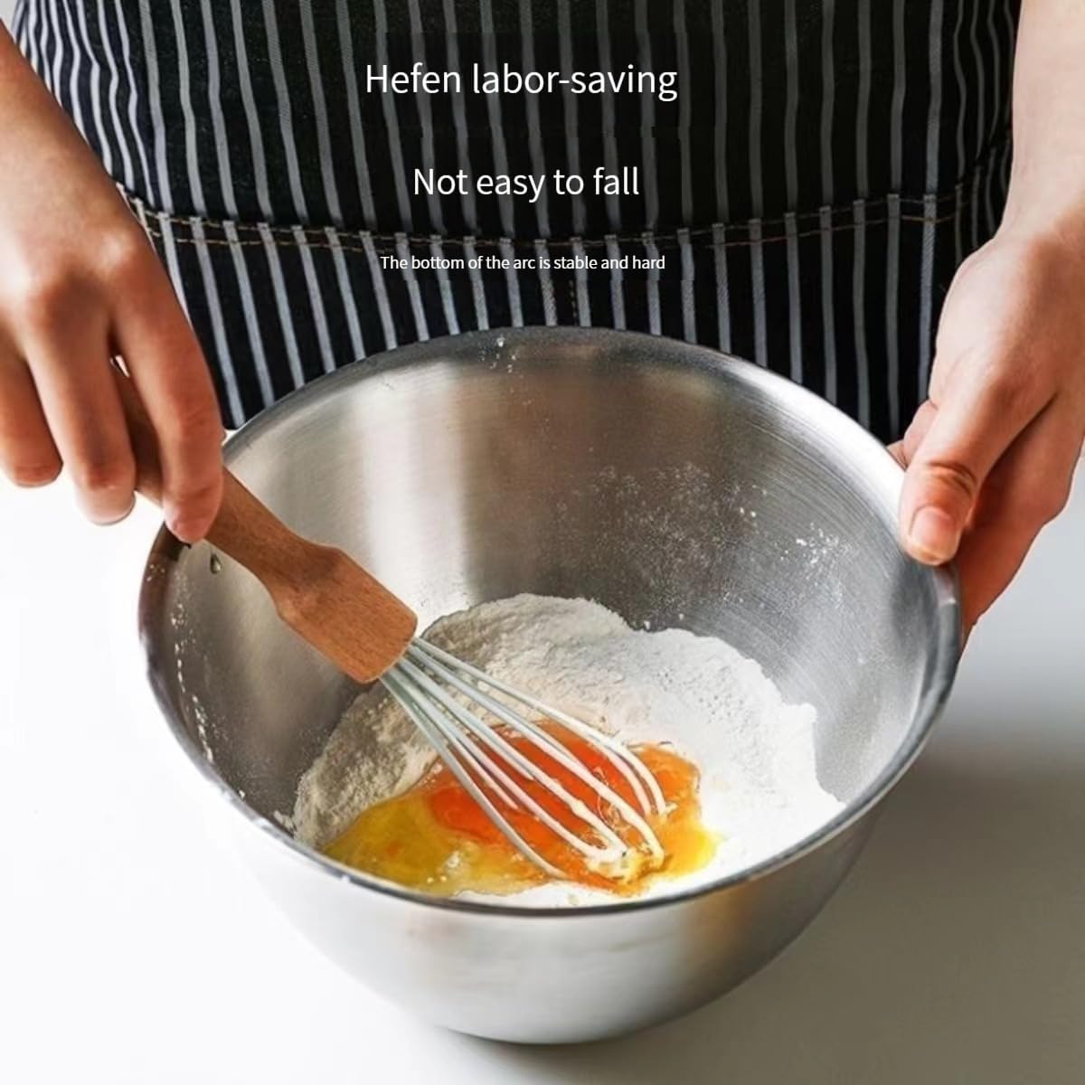 MANHONGYU Stainless Steel Mixing Bowls-3 Packs Small Thicker Stainless Steel Flat Bottom Mixing Bowls Set, Home, Refrigerator, and Kitchen Food Storage Organizers