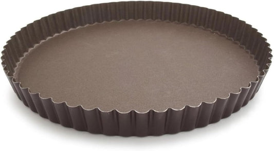 GOBEL - Non-Stick Round Fluted Tart Mold / Quiche Pan with Removable Bottom - 12 5/8"