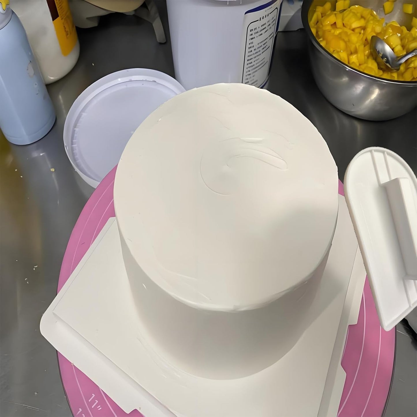 2 PCS Fondant Smoothing,Cake Decoration Icing Smoother, Paddle Fondant Polisher Finisher Sugarcraft Cups,fondant paddle,White,14.5 x 8 cm/5.7" x 3.1"