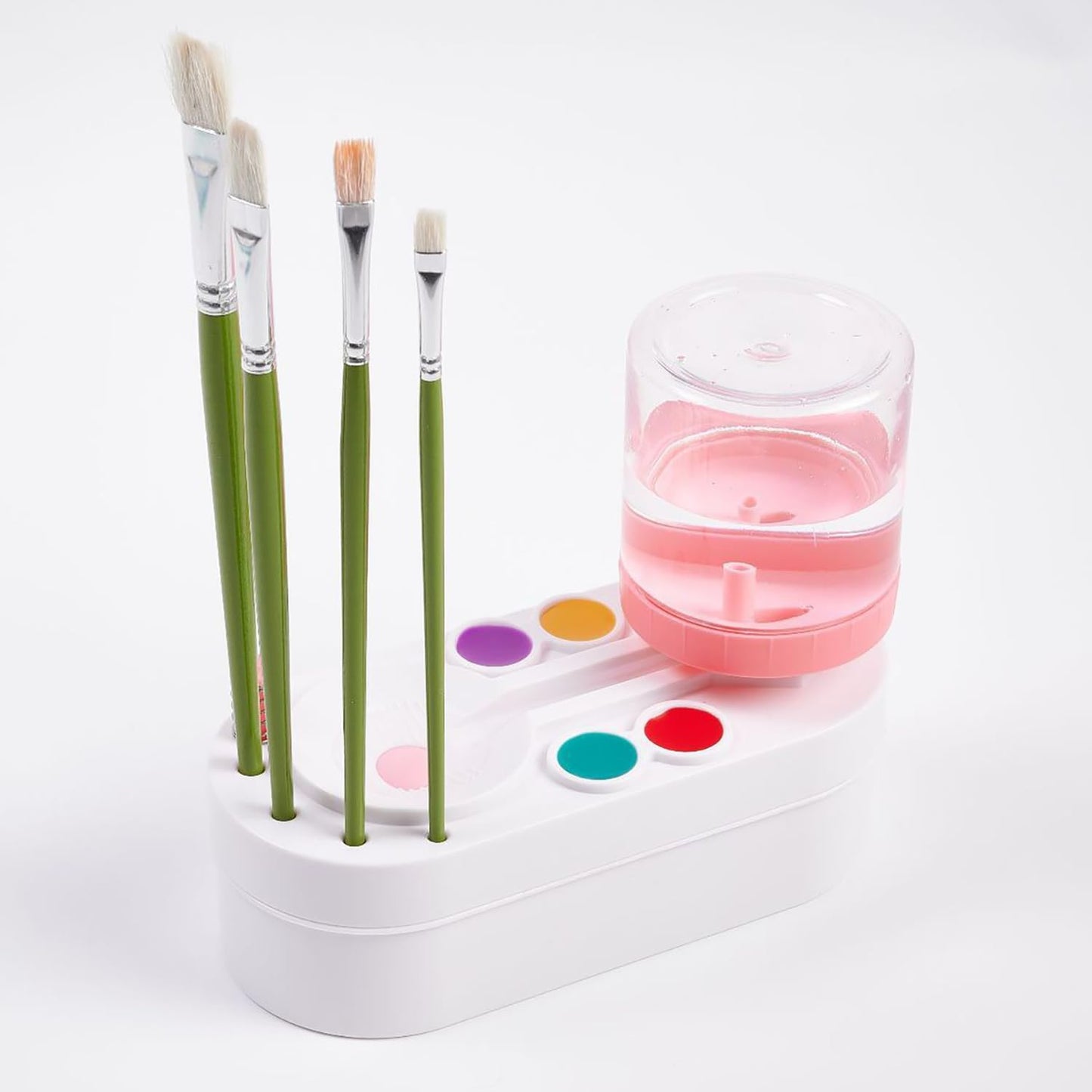 2025 Upgraded Paint Brush Cleaner Brush Rinser Water Circulation(Pre Assembled), Watercolor/Oil and Water-Based Paint Brush Cleaner Tool, Gift for Adults Artist Beginners