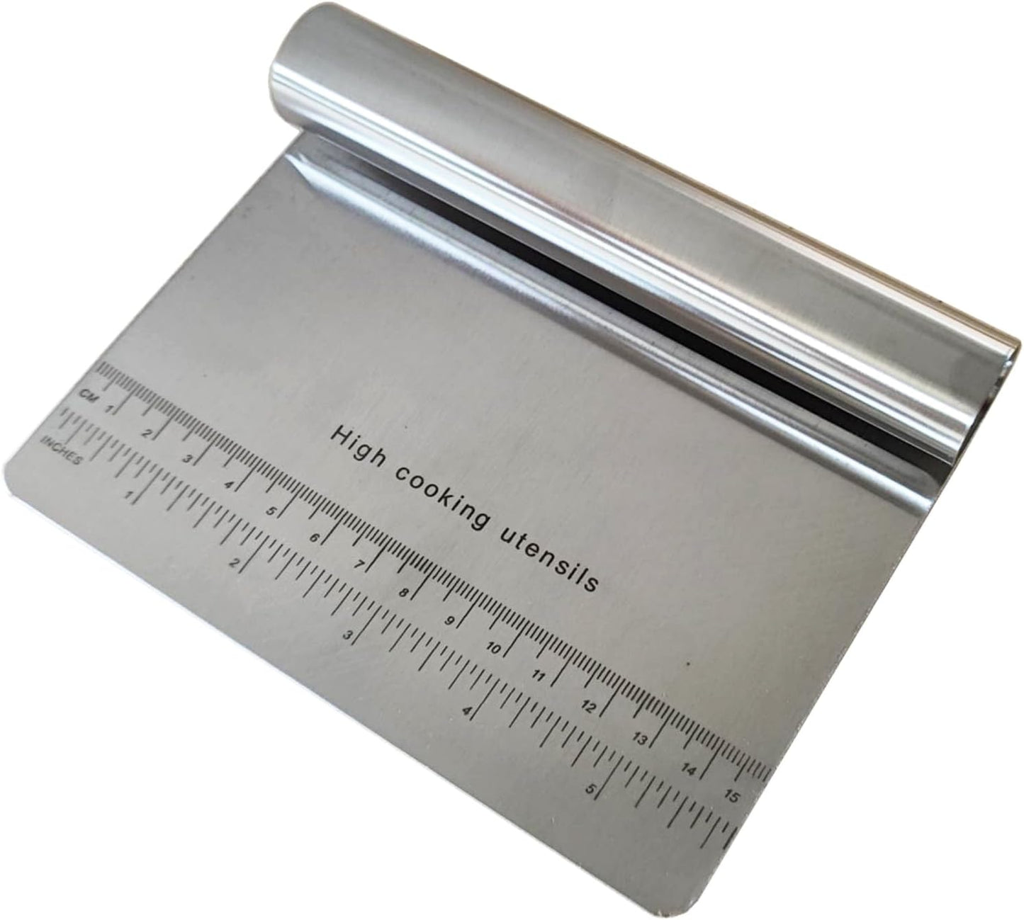 5.9" x 4.5" Dough Knife Stainless Steel Scraper, Graduated Dough Cutter, Integrated Handle, Baking Knives, Multi Functional Scraper, Kitchenware