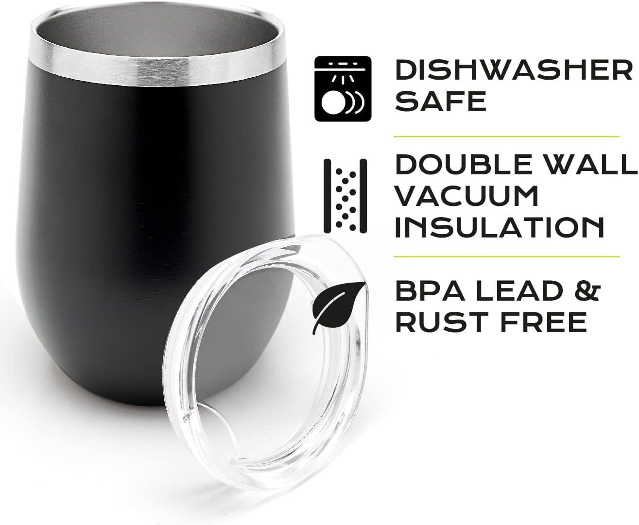 BALIBETOV 5 pcs large Yerba Mate Cup and Bombilla Kit, Includes one 12 oz Yerba Mate Gourd with Lid, Two Bombillas Mate Straw and one cleaning brush | Stainless steel | Double Walled