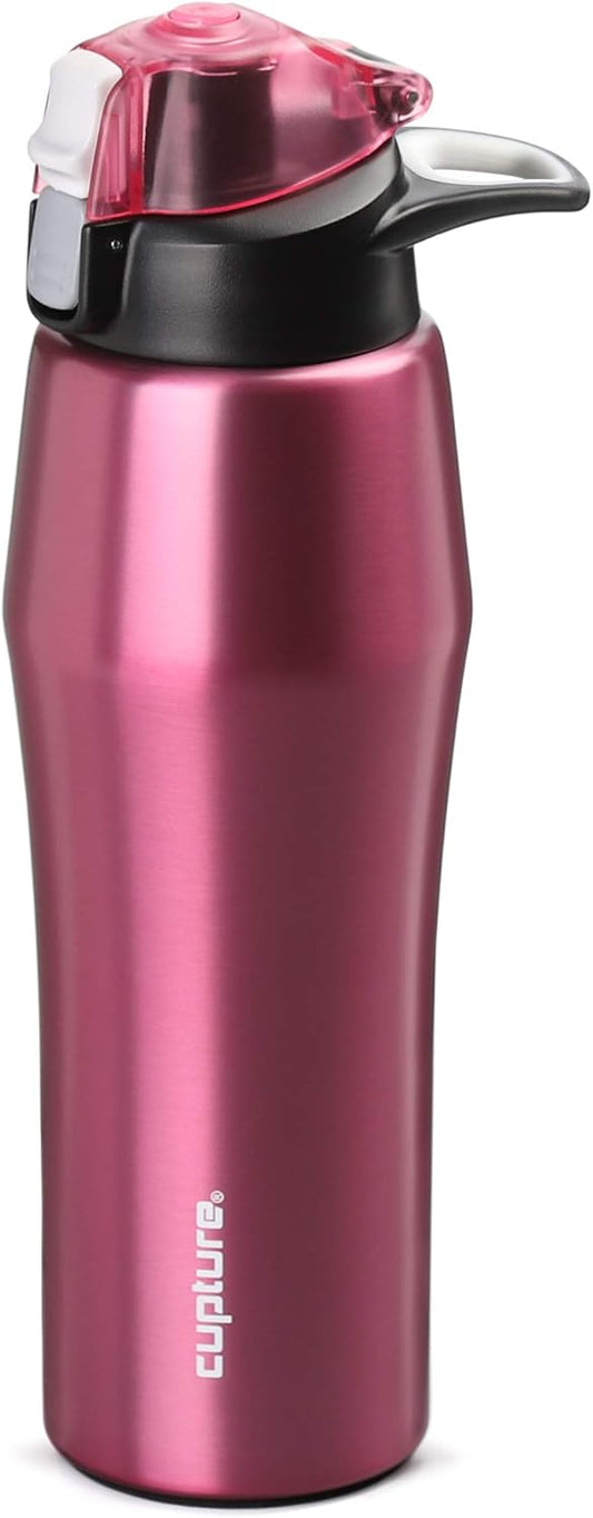 Cupture Action Bottle with Handle - Stainless Steel Vacuum-Insulated, 22 oz