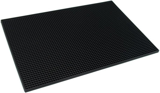 PVC Bar Service Mat for Cocktail Bartender 18x12 inches (Black)