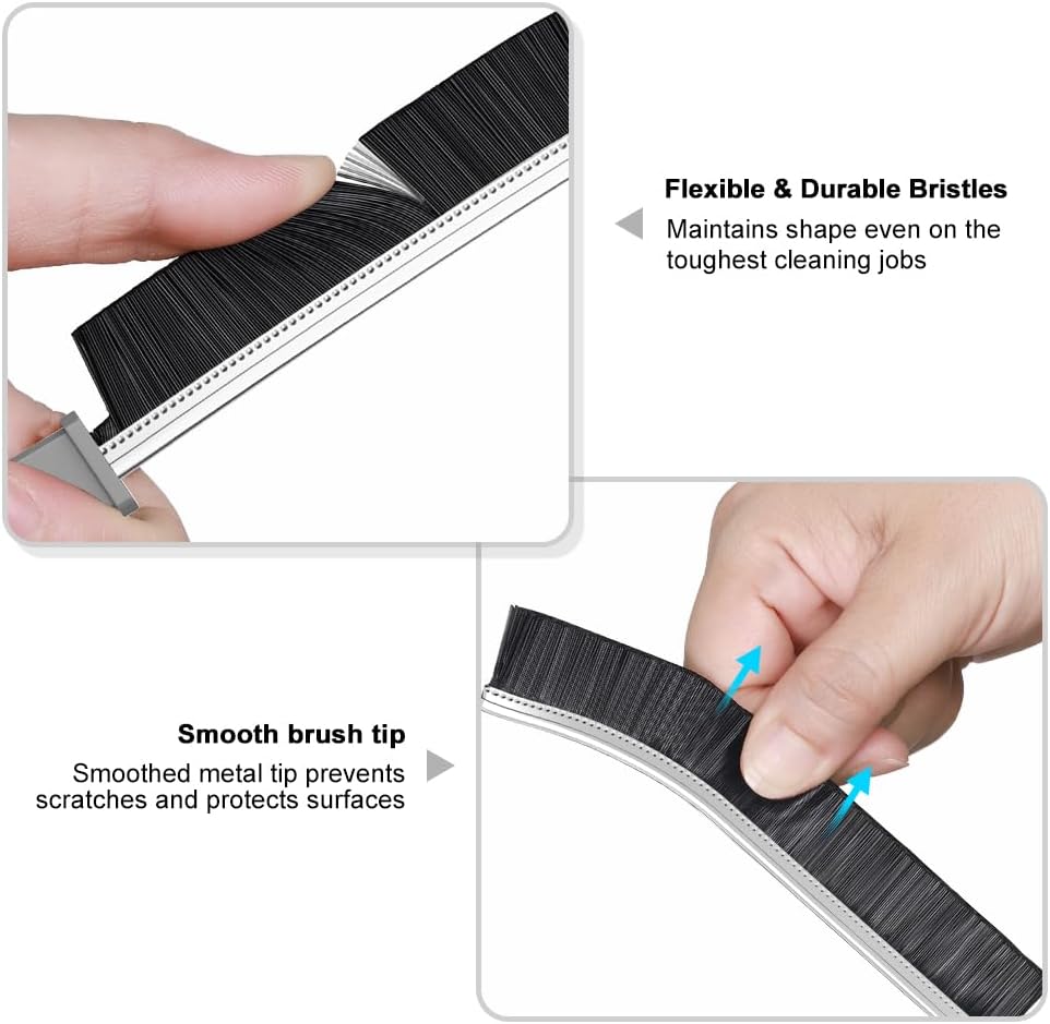 Hard Bristle Crevice Cleaning Brush, Gap Cleaning Brush, Small Cleaning Brush, Grout Brush, Kitchen Brush, Bathroom Crevice Brush for Toilet, Home, Bathtub, Sink, Household, Window - 3 Pcs