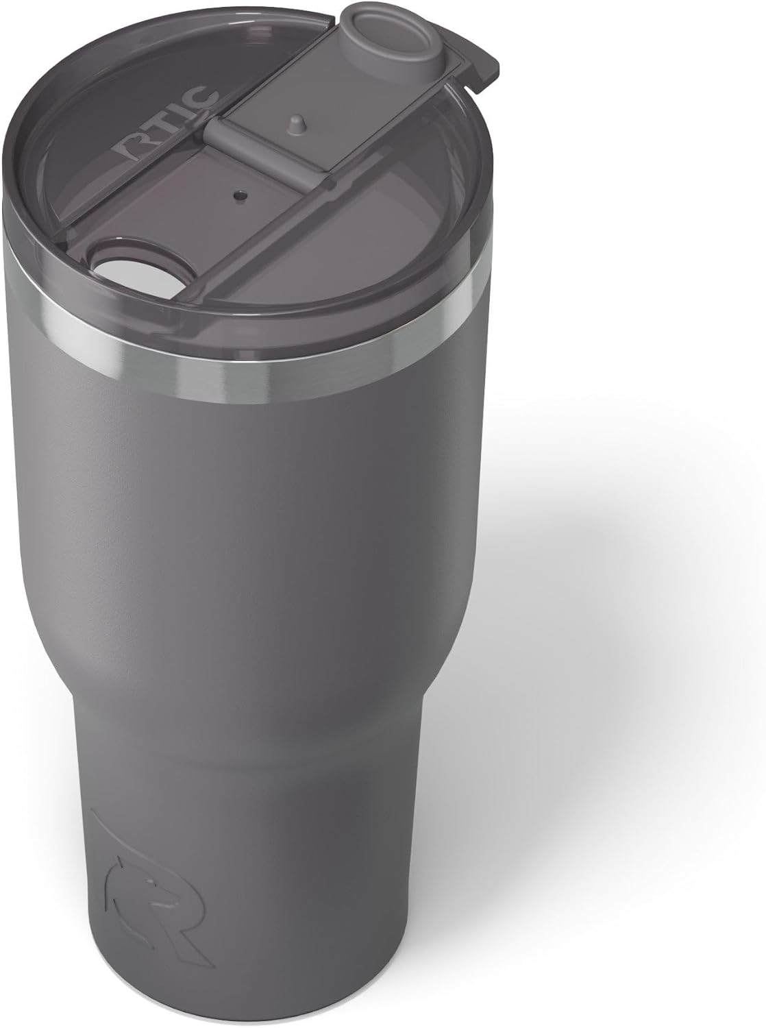RTIC 40oz Essential Tumbler with Lid, Insulated, Stainless Steel, Metal, Double Wall Vacuum-Insulation, Ceramic Lined, Travel Cup for Iced Coffee, Tea, Hot and Cold Drink, Graphite
