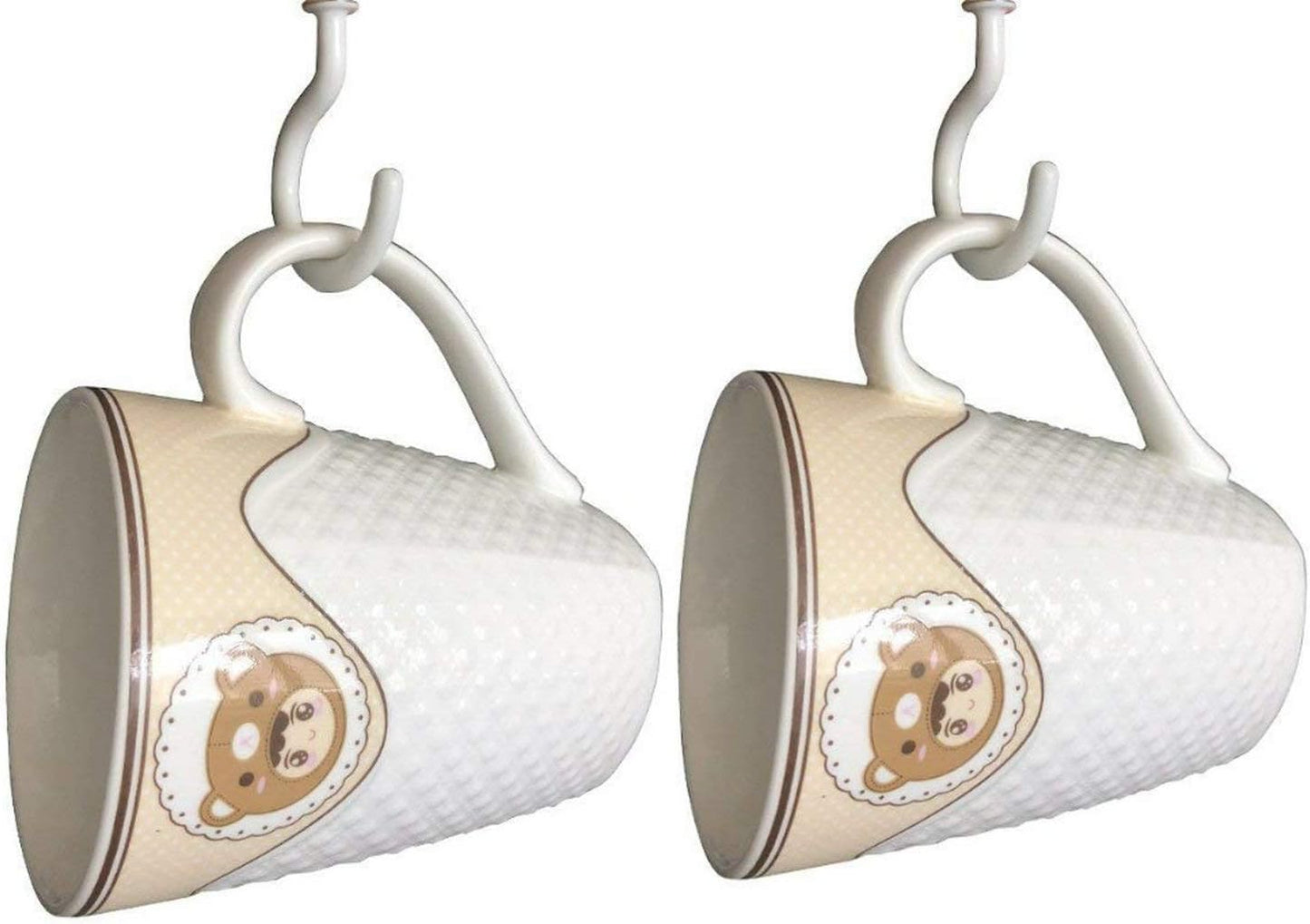 24 Pack Ceiling Hooks for Hanging Plants - 2.2 inches Heavy Duty, Hanging Hooks for Christmas Lights, Cups, Decors - Black Vinyl Coated Screw in Plant Hanger Hook Indoor and Outdoor