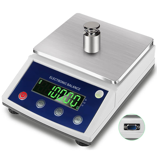 Hochice High Precision Lab Gram Counting Scale Scientific Analytical Laboratory Balance Digital Electronic Scale Jewelry Scales 1000gx0.01g Accurate with RS232 Port