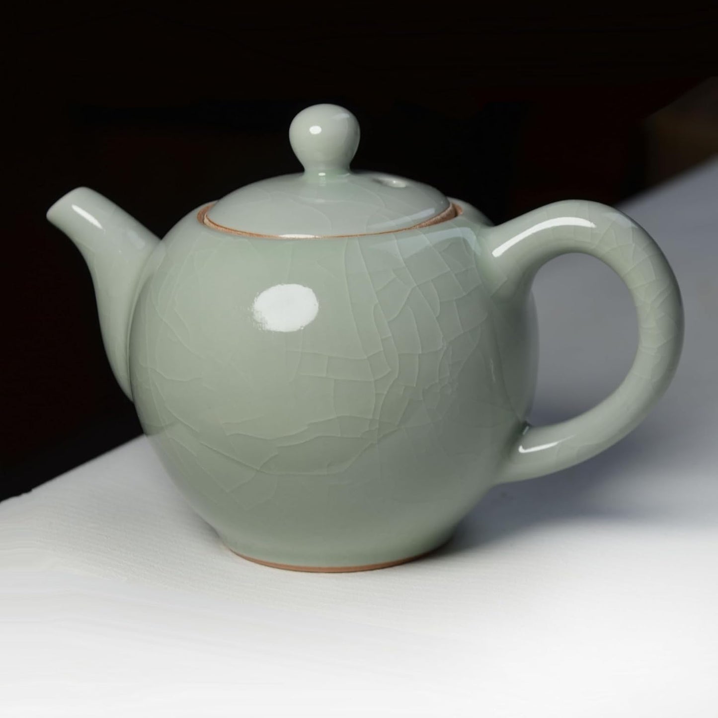 Small Ceramic Teapot, 9oz Tea Pot Chinese Tradition Kiln-changed Glaze Ice Cracked Porcelain Pot kettle