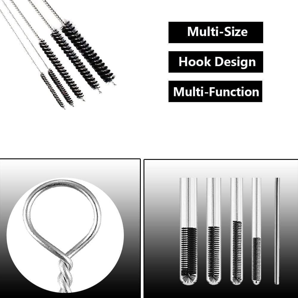 Crevice & Tube Brush Set:13-Pack Flexible Nylon Brushes for Kitchen Sink, Bathroom Tile, Car Detailing,Fridge, Lab - Women's Cleaning Kit