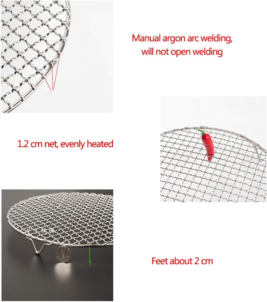 Versatile Round 304 Stainless Steel Cooling Rack Baking,Heat Resistant Rust Proof Sturdy Durable Dia 7.5"