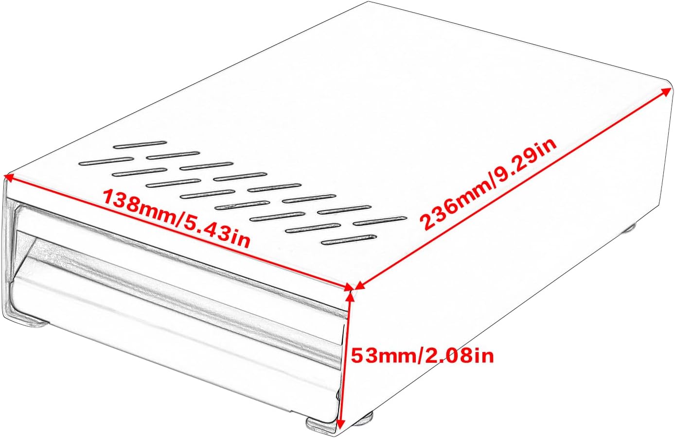 Espresso Knock Box Drawer, Stainless Steel Coffee Grounds Container with Removable Rubber Knock Bar and Non-slip Base, Mini 9.29 x 5.43 x 2.08 inches (Silver)