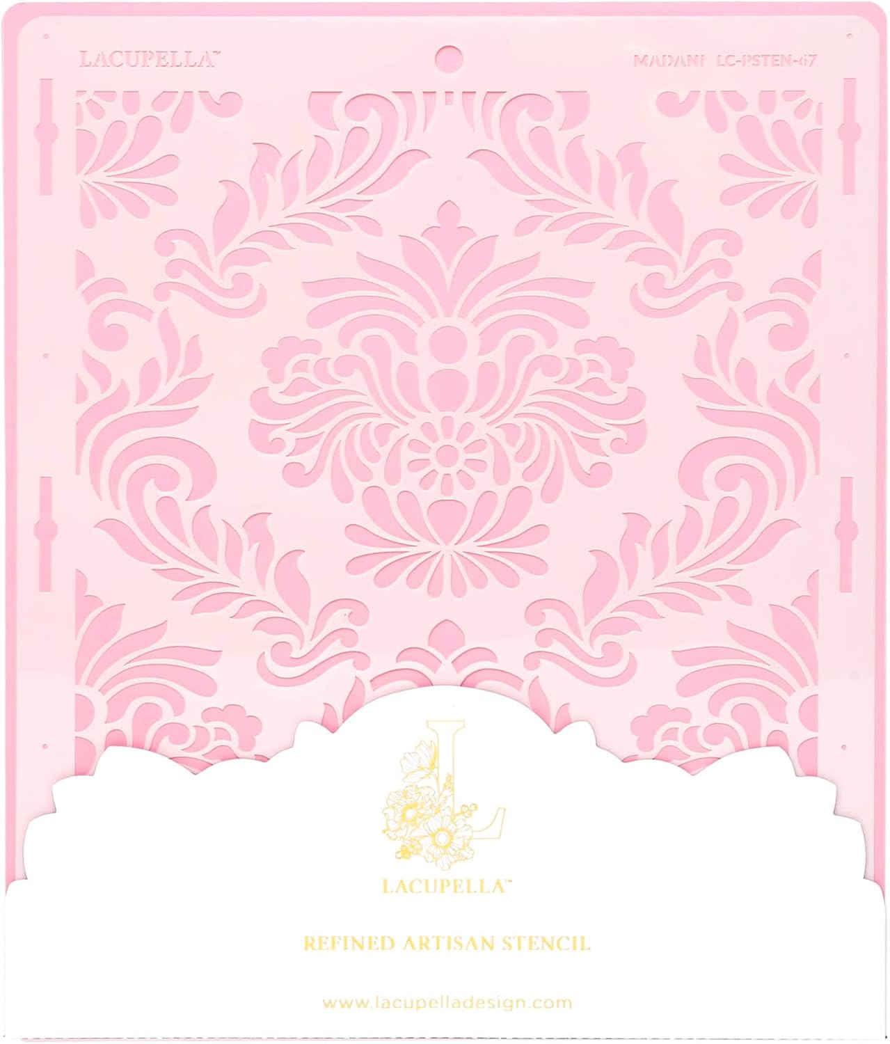 Cake Decorating Stencil for Tall Buttercream Cake, Royal Icing, Ganache, Paint, Airbrush (Madani)