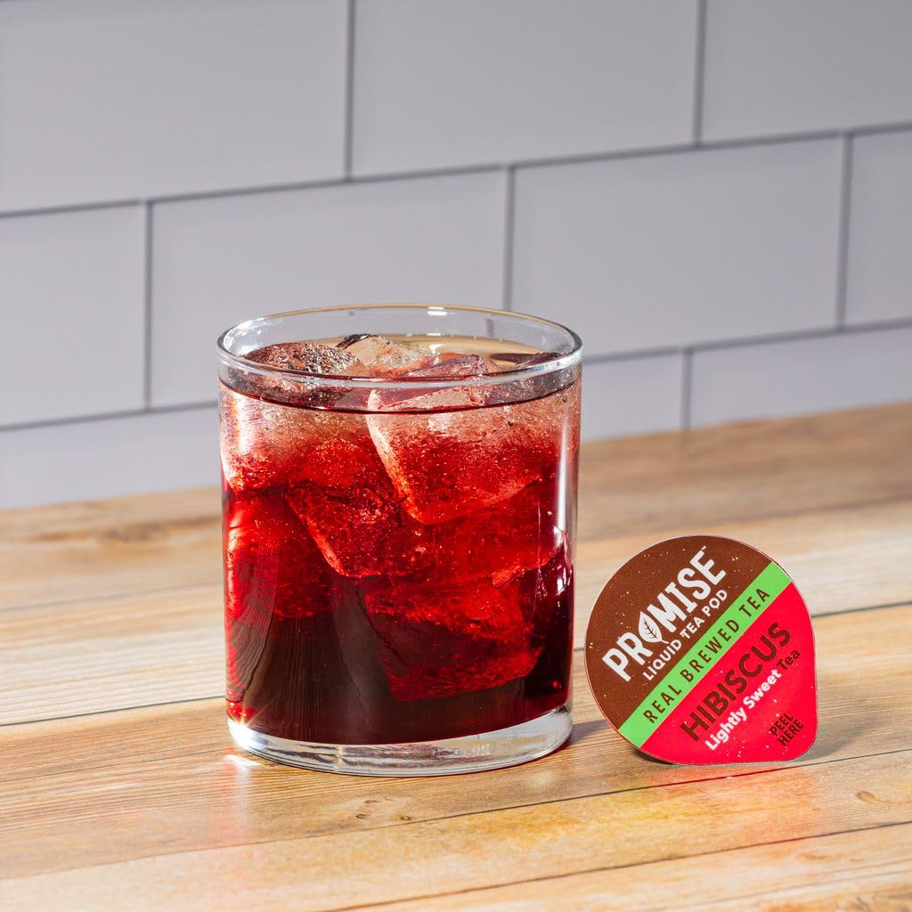 Promise Tea by Java House - Cold-Brewed Tea Concentrate Pods - Ethically Sourced - Hibiscus Lightly Sweet Tea - Pack of 48