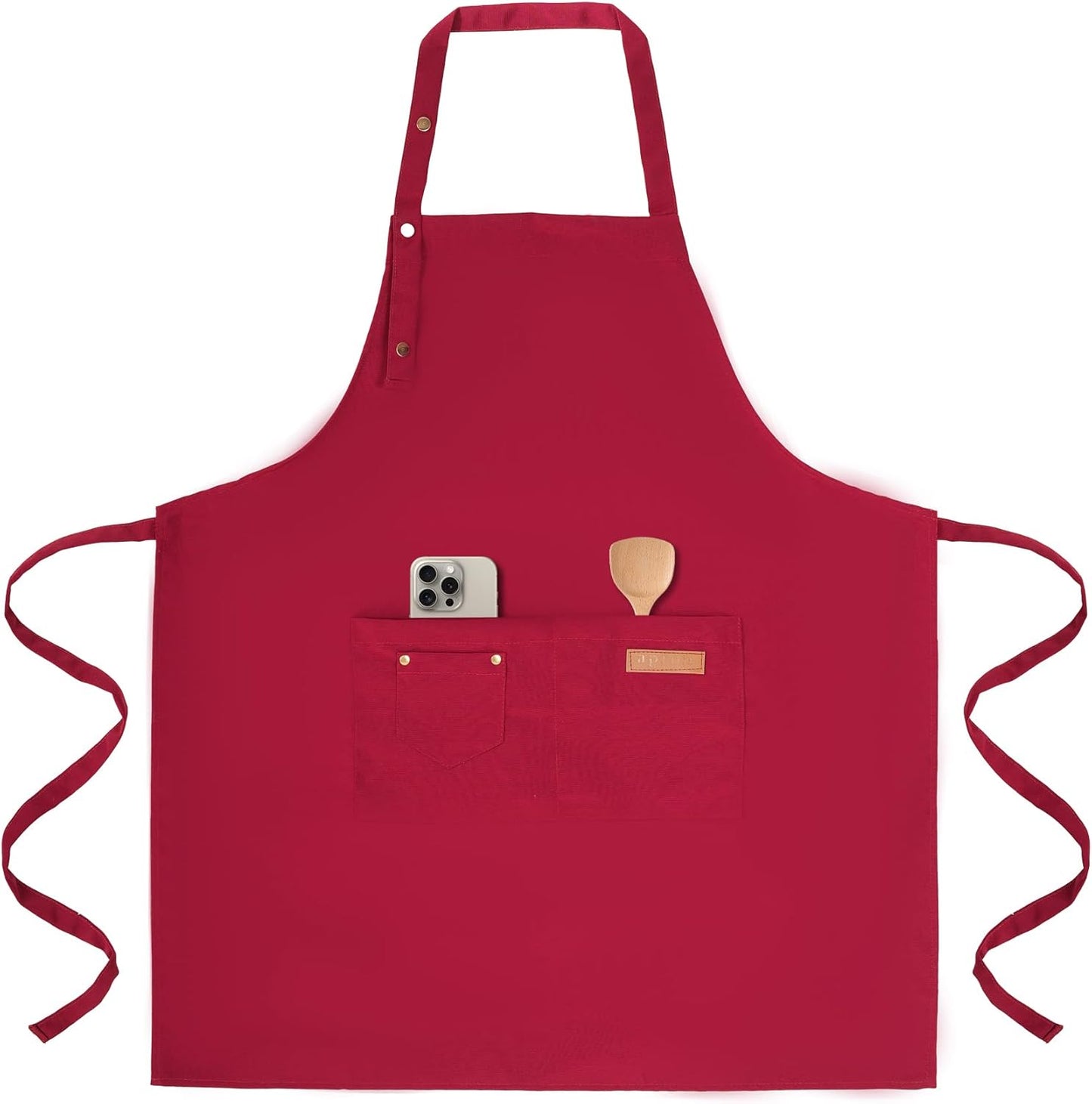 Tosewever Art Aprons for Women Painting Pottery Baking, Mens Buckle Straps Kitchen Apron with Pockets for Chef Cooking