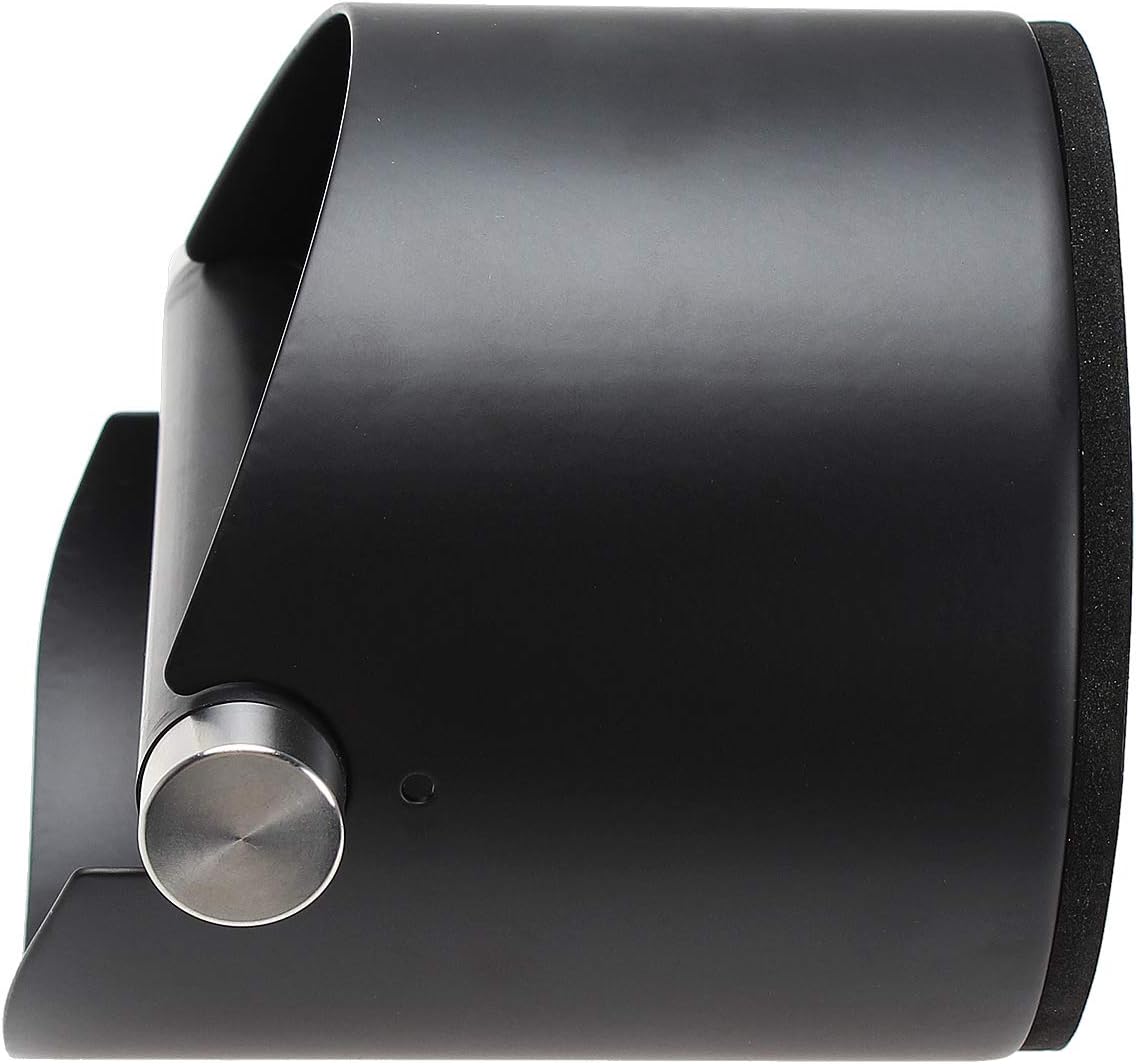 Espresso Knock Box, Stainless Steel Coffee Grounds Knock Box, With Removable Knock Bar and Non-Slip Rubber Base (Black)