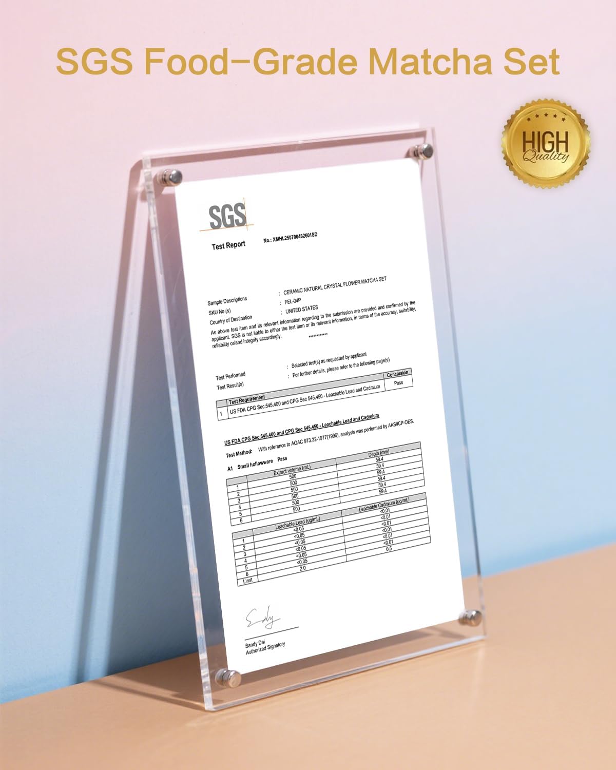 Natural Crystal Flower Matcha Set - 4 Pcs Food Grade Matcha Kit with Spouted Bowl, Matcha Whisk, Scoop and Chasen Holder - Matcha Tea Ceremony Gift for Matcha Lovers (Mist Azure)