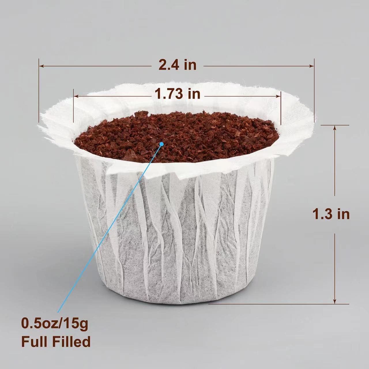 600 Count Coffee Paper Filters Compatible with Keurig Single Serve 1.0 and 2.0, Fits All Brands Reusable K Cup Filters
