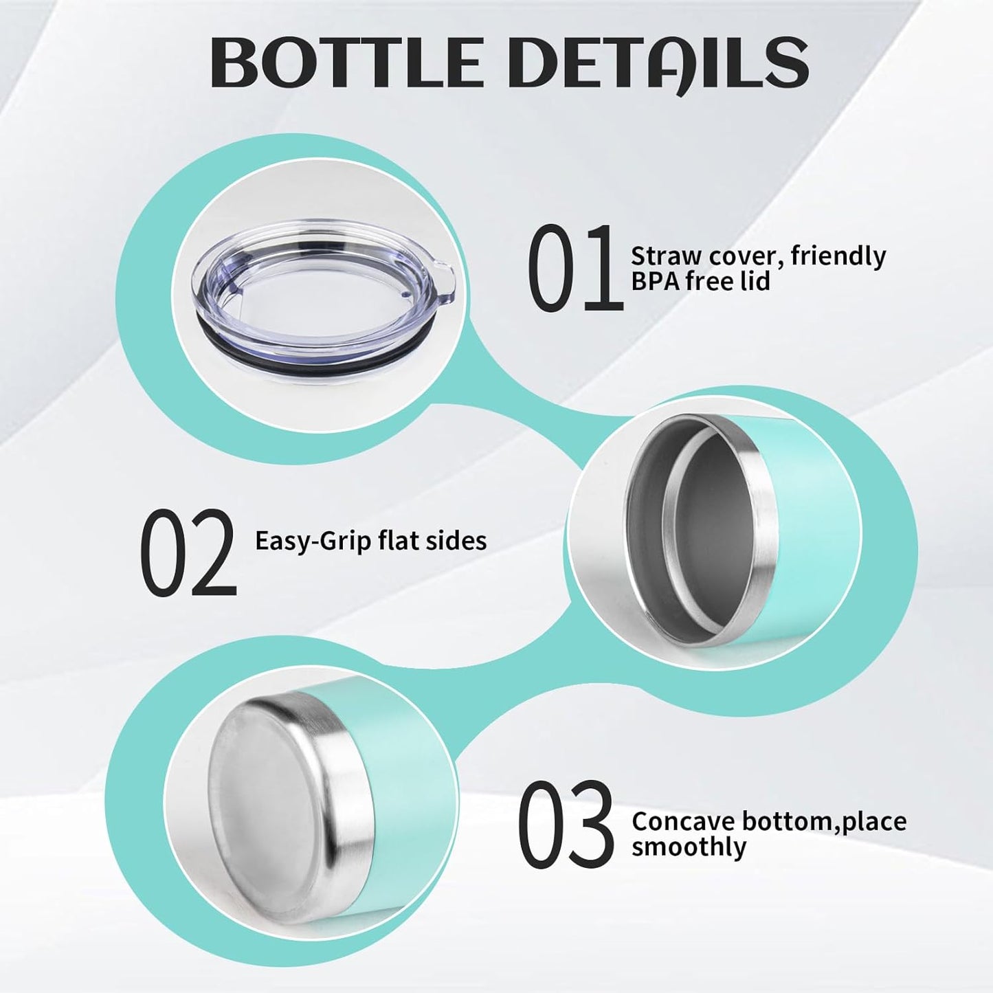 StarSpeed 20oz Tumbler Bulk with Lid, Stainless Steel Insulated Tumblers Double Wall Vacuum Insulated Travel Mug, Powder Coated Coffee Cups for Hot and Cold Drinks(Light Green,8)