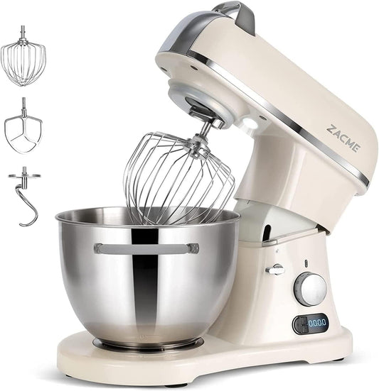 8.4QT Commercial Stand Mixer 800W with NSF Certified and Aluminum Die Casting, Mixers Kitchen Electric Stand Mixer Metal Food Mixer with Stainless Steel 8L Bowl, Dough Hook, Whisk and Beater