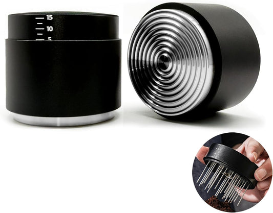 53MM Espresso Tools - Professional WDT Tool, Coffee Distributor & Tamper with 3-in-1 Design, 304 Stainless Steel Barista Essentials for Home Coffee Brewing, Beginner-Friendly Accessories