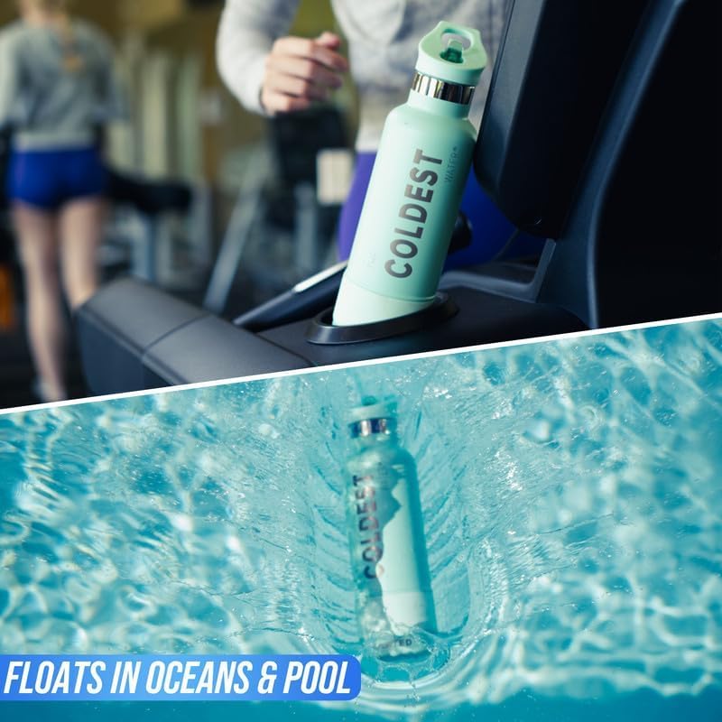 Coldest Insulated Water Bottle with Straw Lid - Stainless Steel Metal Insulated Bottle for Men & Women (Pink Reflections, 40 oz)