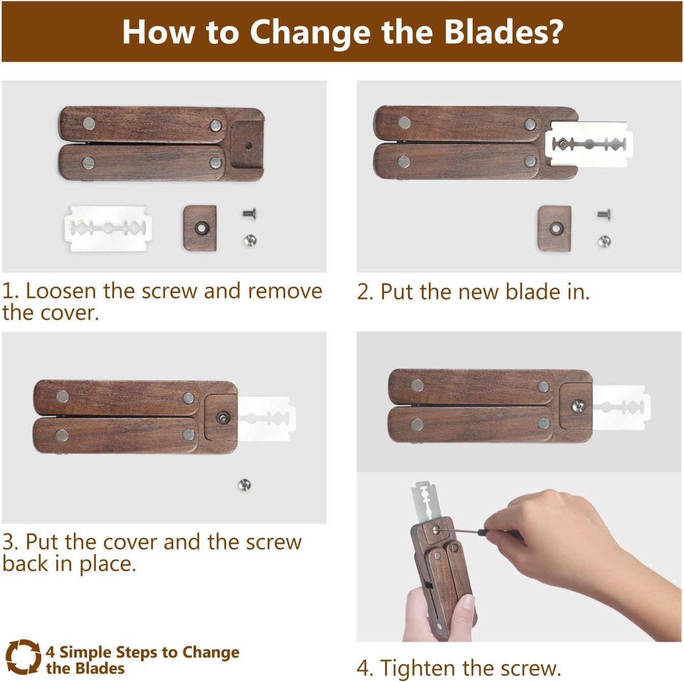 JSVER Bread Scoring Tool Professional Sourdough Scoring Tool, Magnetic Bread Lame Dough Scoring Tool, Wooden Handle Lame Bread Tool With 5Pcs Replaceable Blades For Homemade Bread