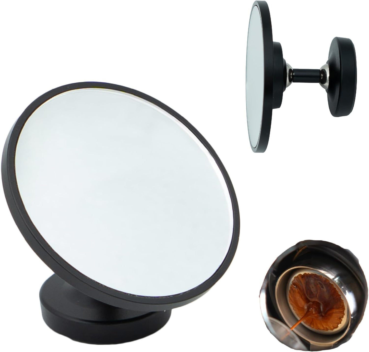 Espresso Shot Mirror for Bottomless Portafilter (Black)