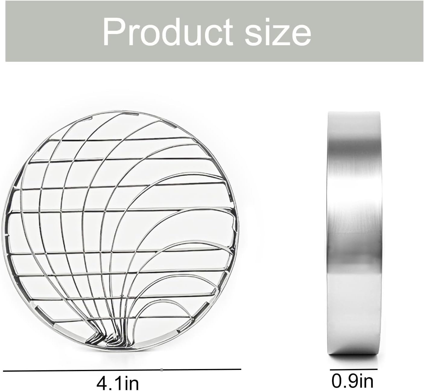 Concha Cutter Mexican Bread Mold - 4.1 Inch Stainless Steel, Two-Sided Concha Stamp for Pan Dulce, Premium Metal Bread Shape Cutter, Cortadora De Pan Mexicano