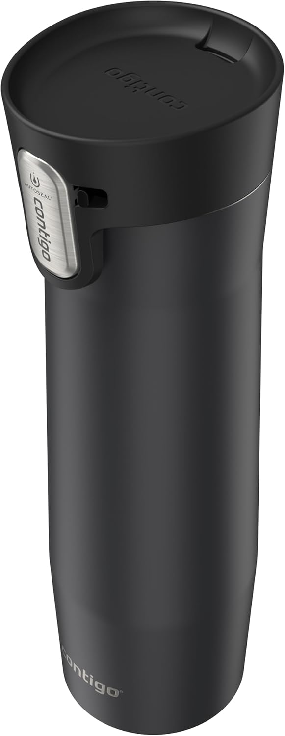 Contigo West Loop 3.0 Stainless Steel Insulated Travel Mug, Leak Proof with AutoSeal Lid, 24oz, Matte Black