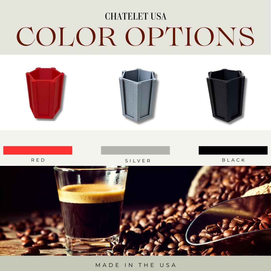 Espresso Coffee Pod Holder & Organizer | Espresso Capsule Kitchen Display Carousel | Holds 18 Pods | Made in USA (Silver)