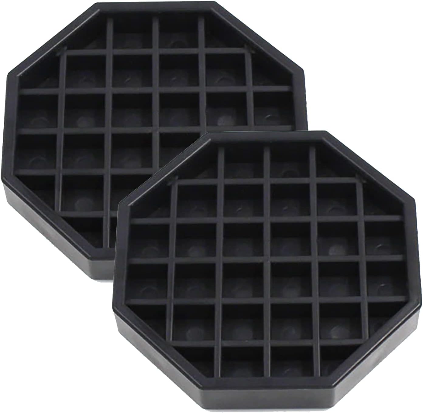 Drip Trays 4" Coffee Countertop Octagon Drip Tray Black Plastic Coffee Drip Tray With Honeycomb Grid, Pack of 2 (2 Pcs 4")