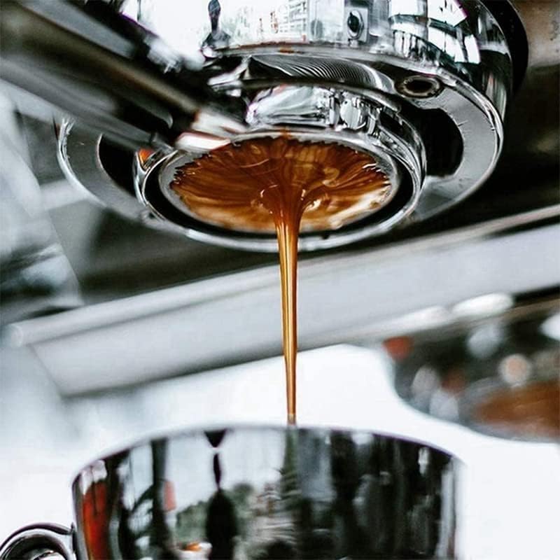 58mm Bottomless Portafilter, Professional Stainless Steel Portafilter 2 Ears for 58 Gaggia Machines Stainless Steel Basket Included Espresso Machine Accessories